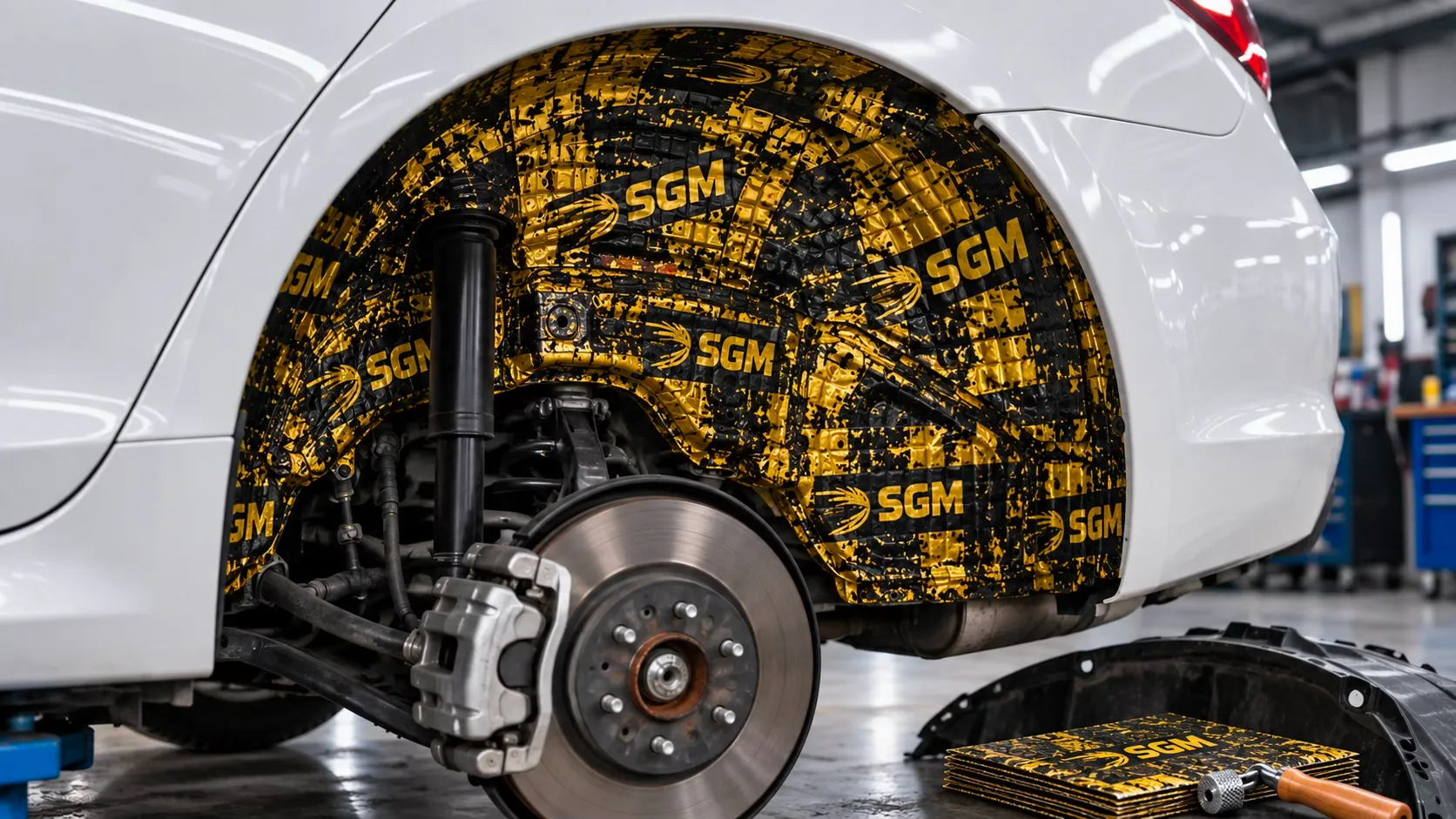 Заднаяя арка Toyota Camri с виброизоляцией SGM