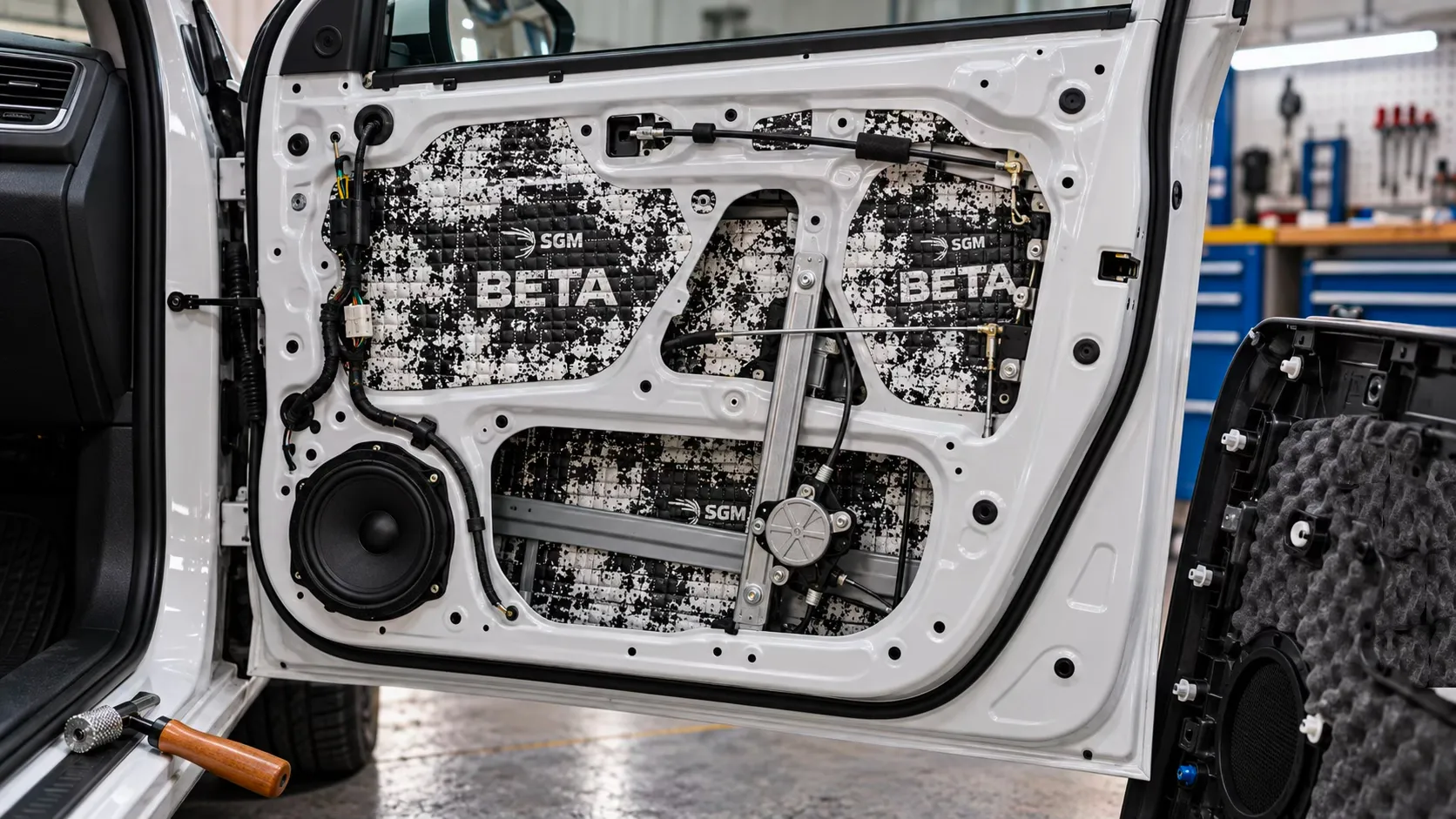 Двери Toyota Corolla с виброизоляцией SGM