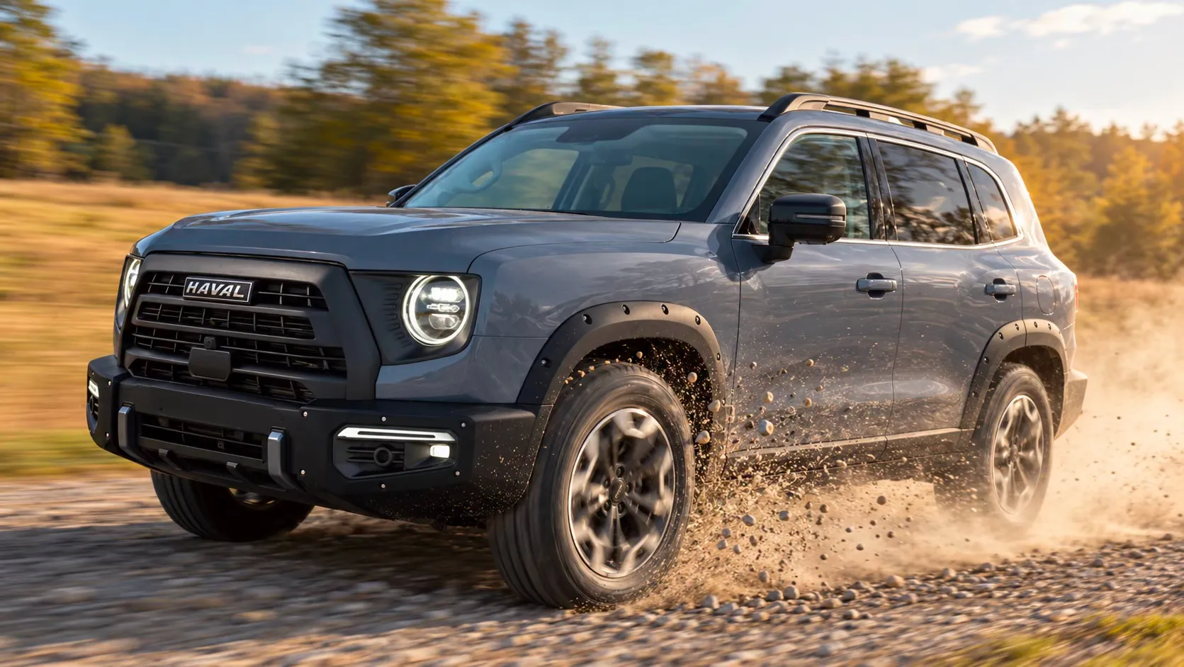 Haval Dargo X а гравийной дороге